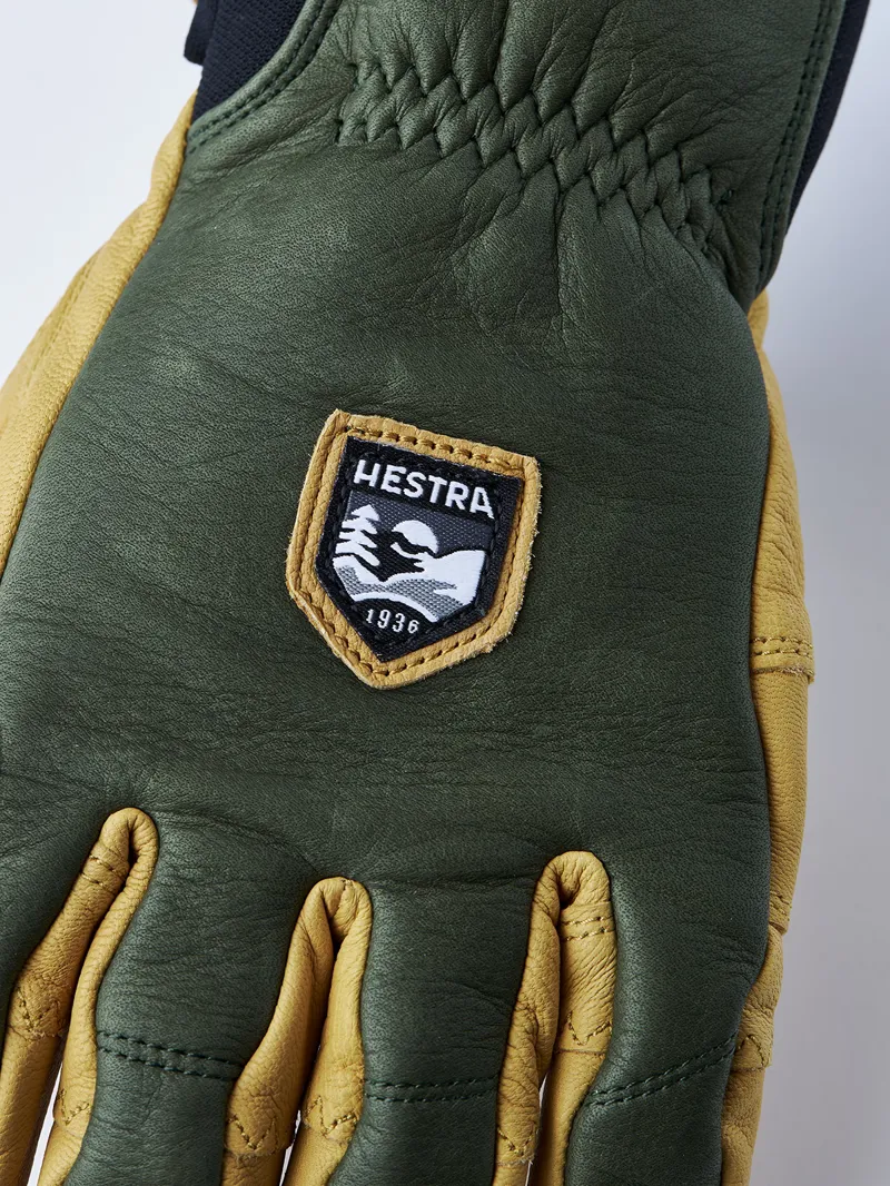 Hestra Ergo Grip Incline 5 Finger Glove in Forest/Natural Brown-6